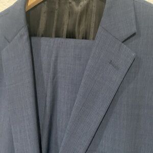 Men’s Suit 42L 36x32 Blue 19 Cosini100 % percent wool